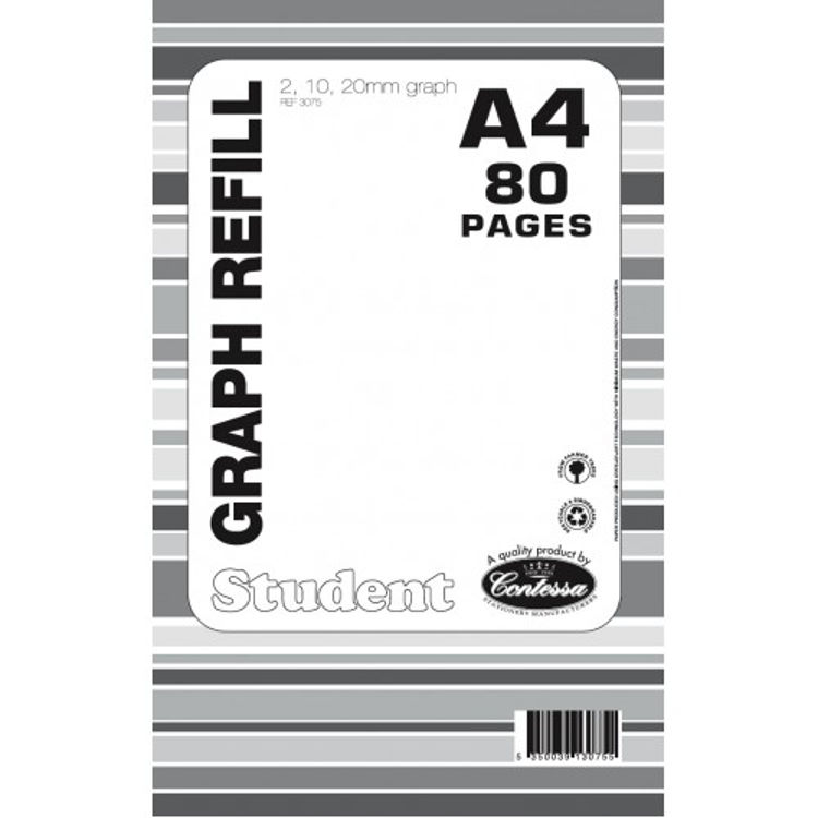 Picture of 5045-File Refill Student 2 Holes 80 Pages 5MM SQUARES
